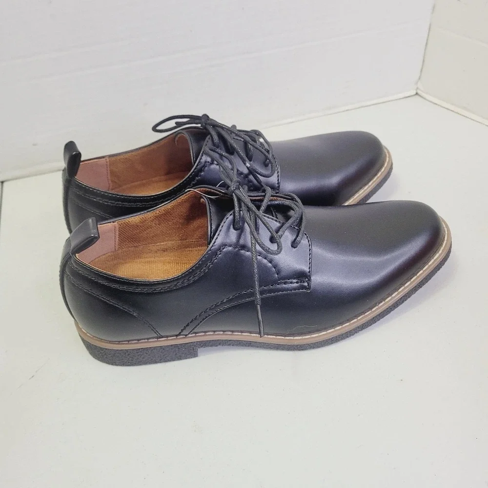 Deer Stags Boys Zander Dress Shoes 5.5Y Black Lace Up Memory Foam Oxford